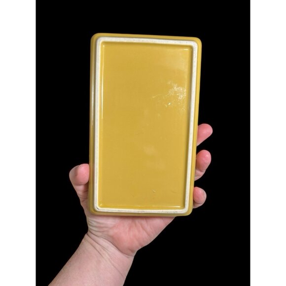 Vintage Bloomingville Rani Ceramic Lidded Yellow Butter Box Covered Dish London - Picture 5 of 10